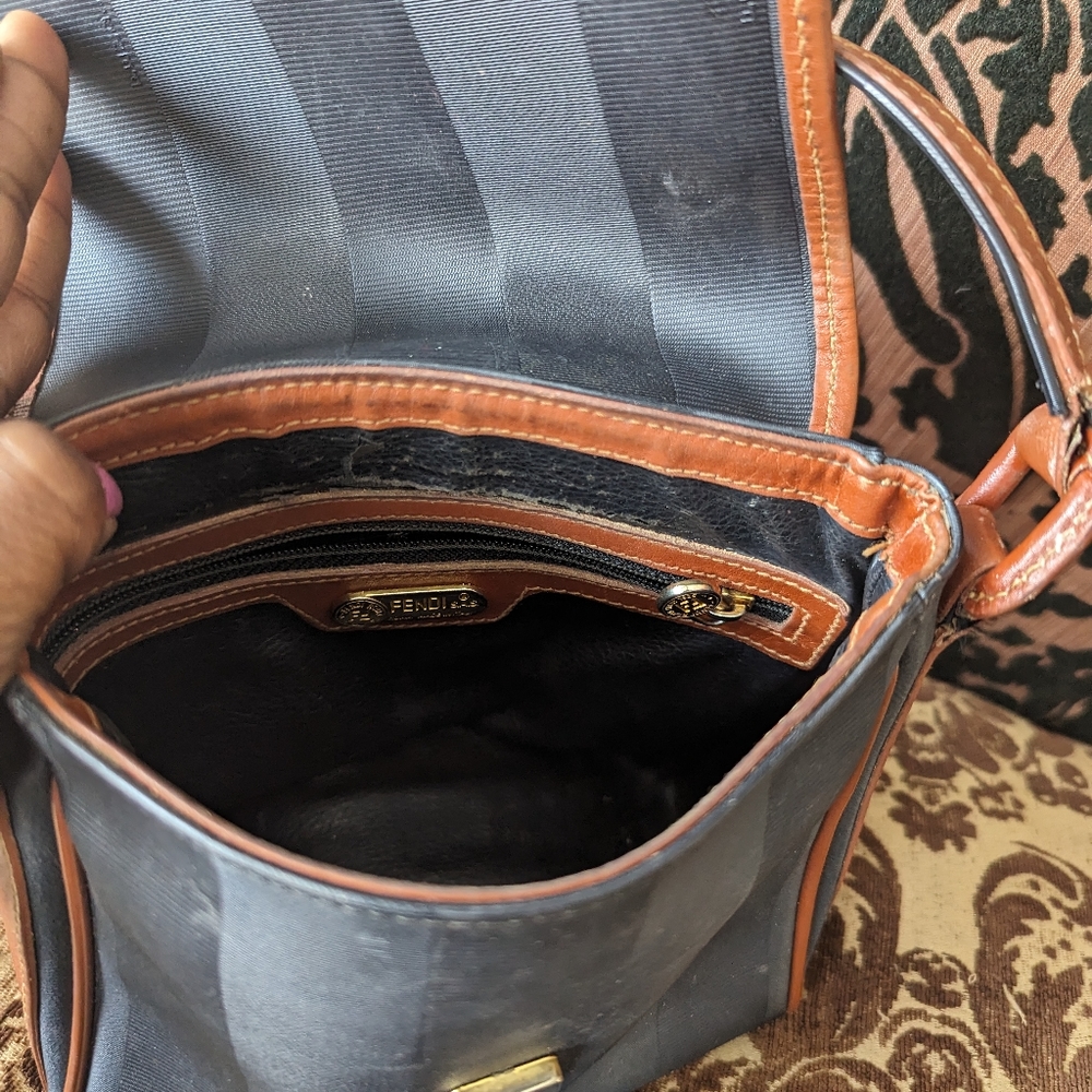 🛑TRADED🛑 1980s💯💎FENDI JANUS💎✨💎VINTAGE PEQUIN CROSSBODY BAG - Picture 14 of 16